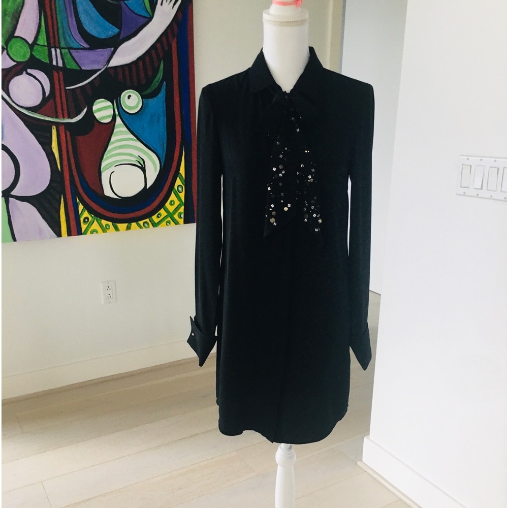 RACHEL RACHEL ROY PARTY SHIRT-DRESS WITH CRYSTALS SIZE 4 NWT